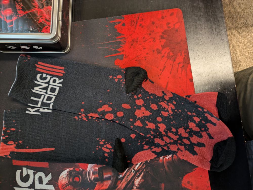 Black and red Killing Floor 3 dress socks