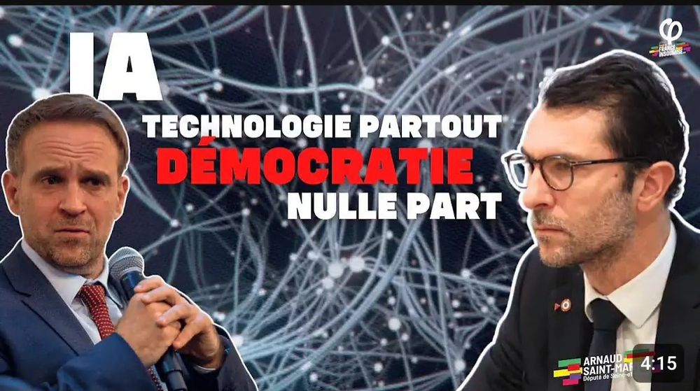 Vignette de la vidéo, avec le slogan "Technologies partout, démocratie nulle part"