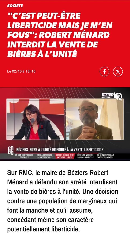 Mes Mesnard interdit la vente de bières à l'unité 
