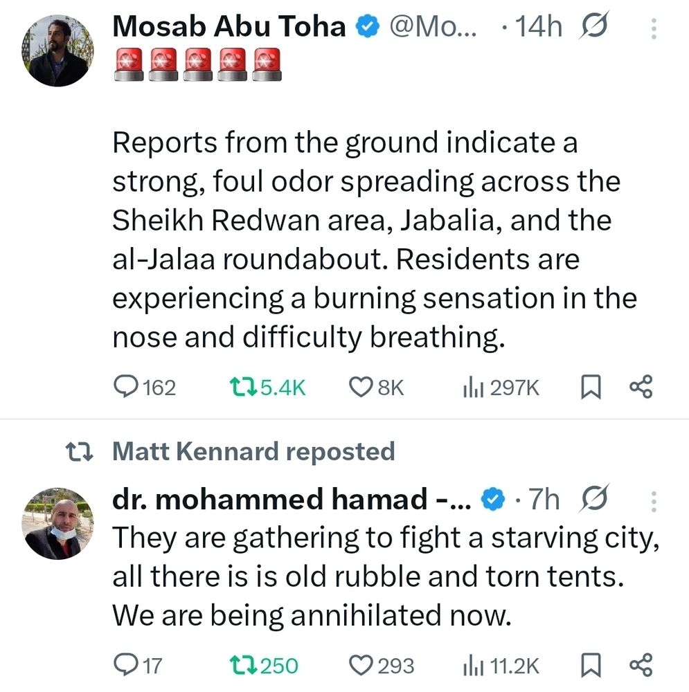 Annihilation happening in Gaza city