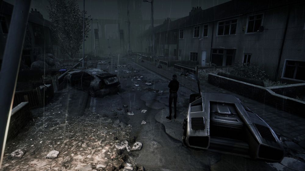 Hollowbody game screenshot, ruined street