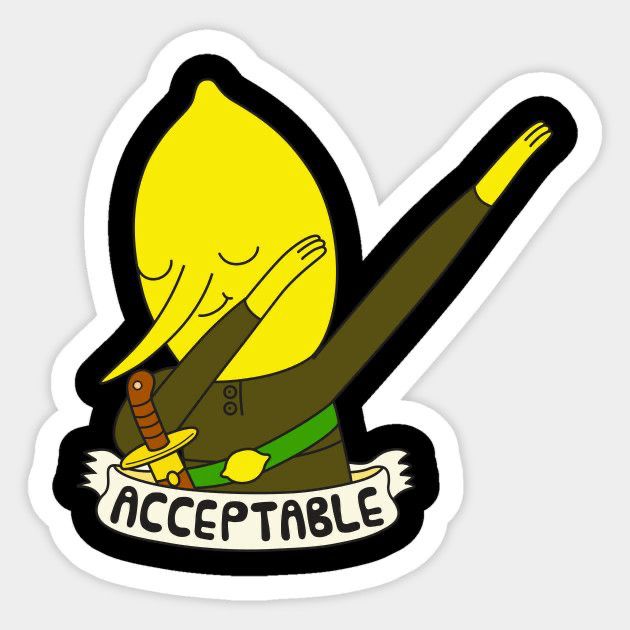 Lemongrab from Adventure Time miming 