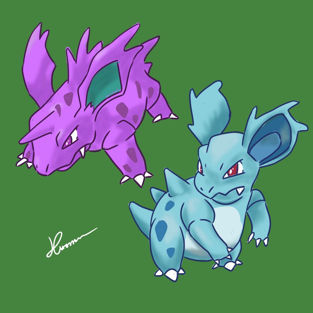 Nidorino and Nidorina