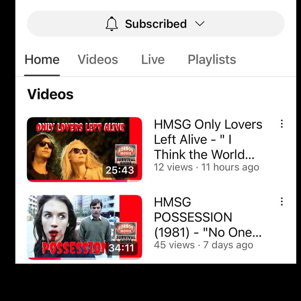 Julia Márchese & Teri Gamble are now releasing episodes weekly on YouTube - last 2 episodes were for Possession (1981) and Only Lovers Left Alive (2013)