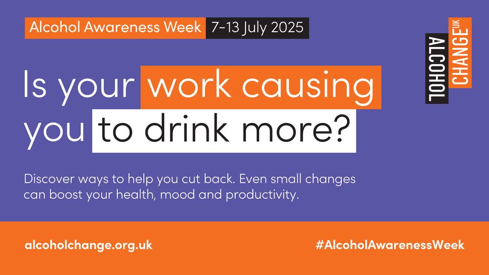 Alcohol awareness week graphic with campaign details