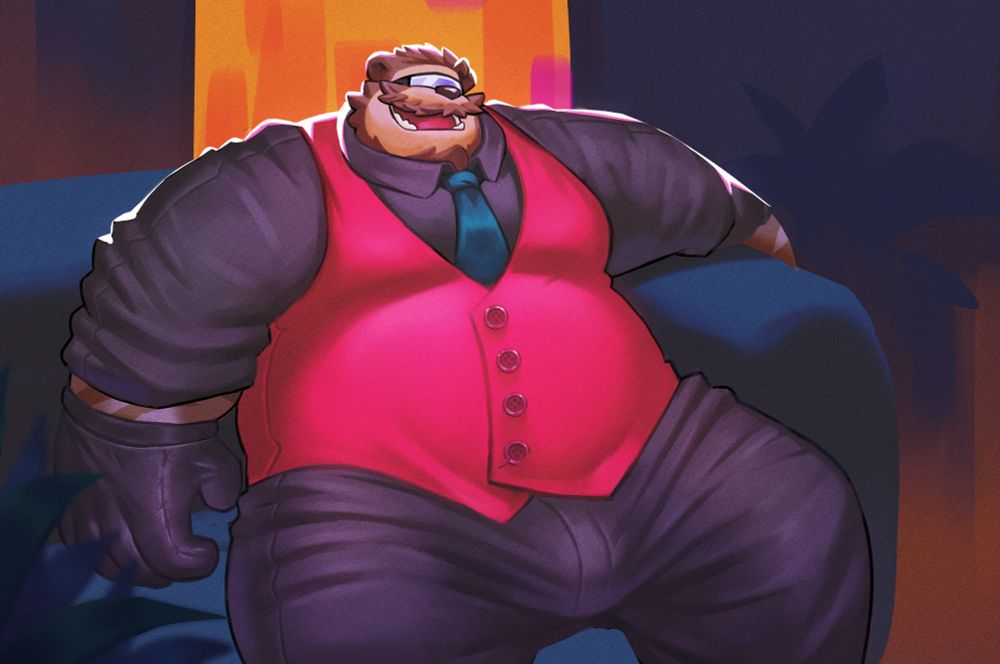 bear in suit sitting on a chair