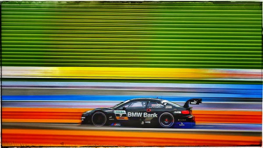 Bruno Spengler driving the BMW M4 DTM car in the Olympic Stadium, Munich in 2012. 