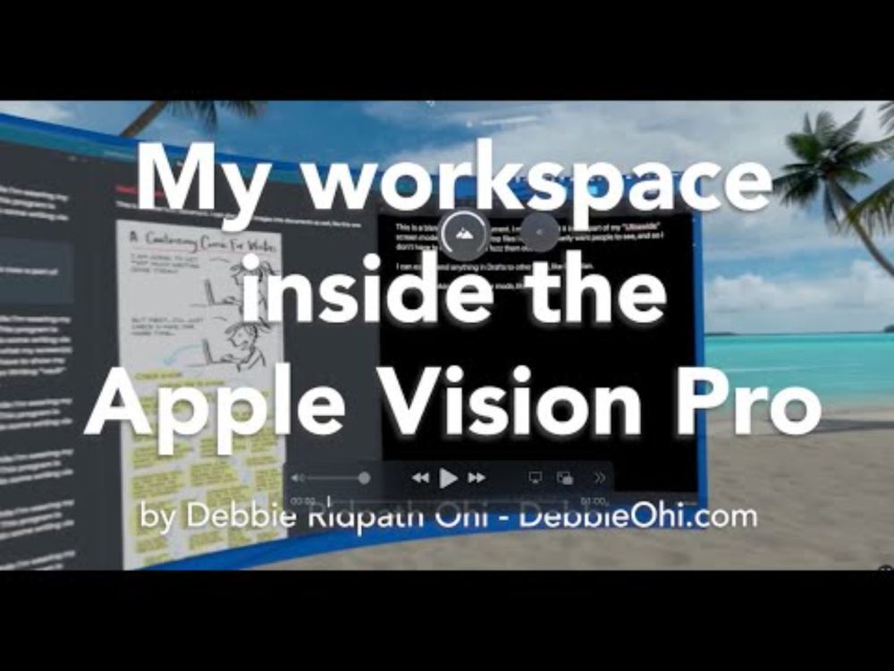 View from inside my Apple Vision Pro while working