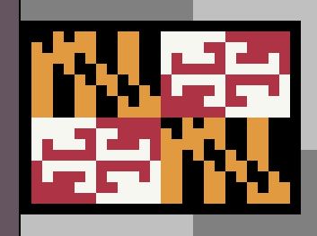 maryland flag in perler size (18x26)