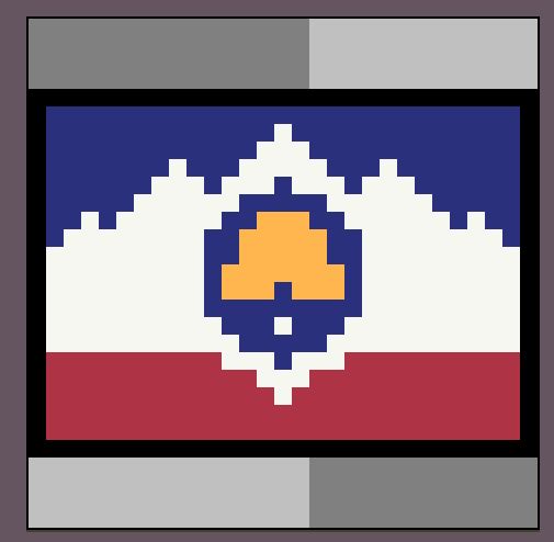 utah flag in perler size (21x29)