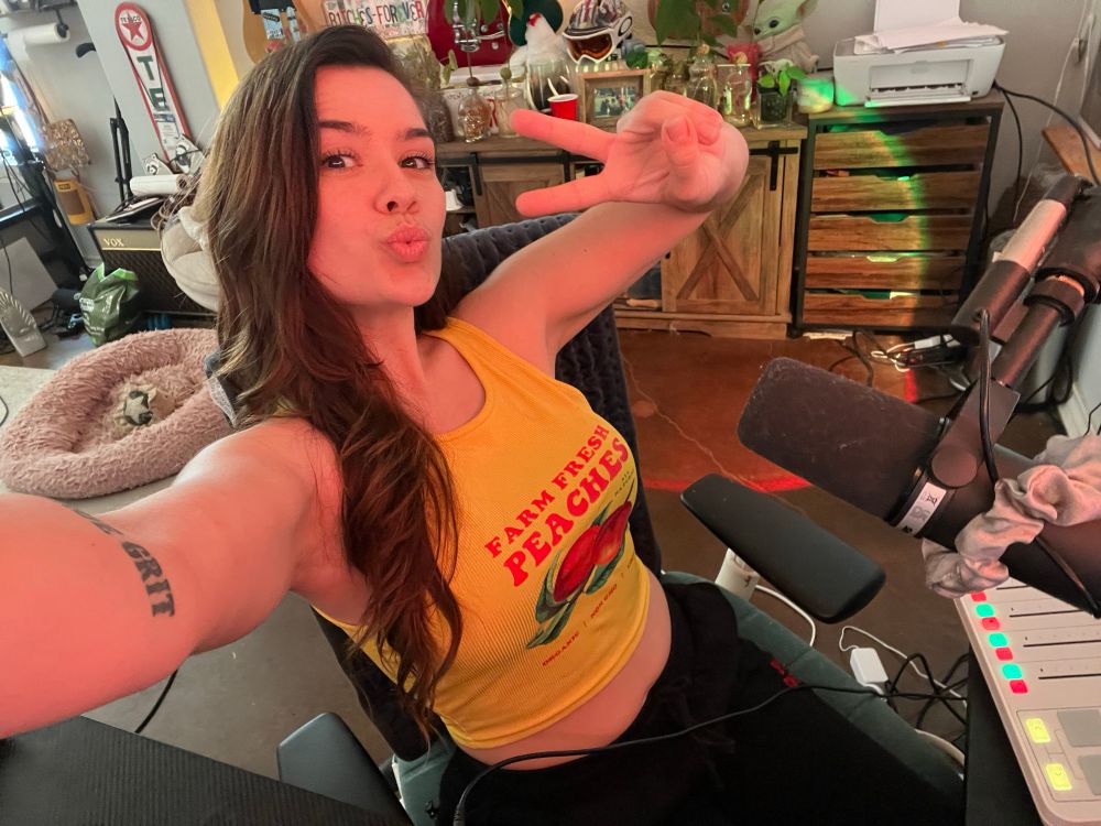 Selfie of me at my desk