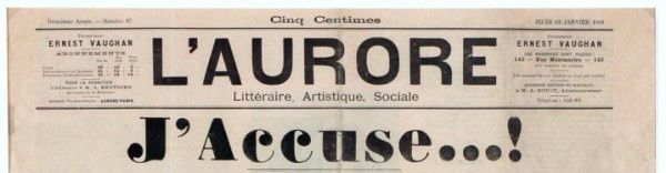 The famous J’Accuse headline 