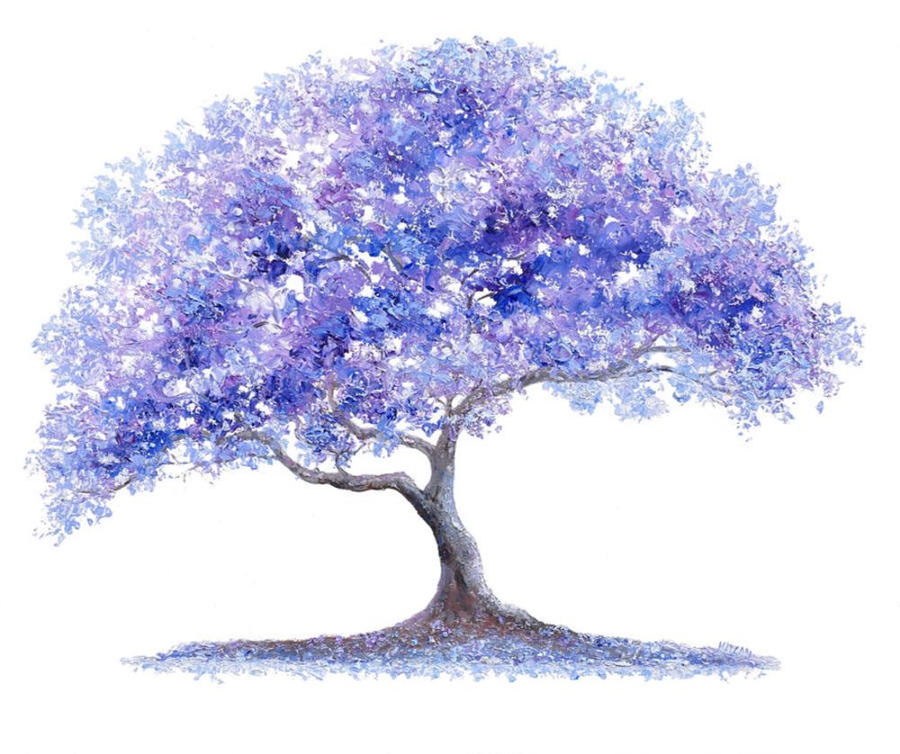 Purple Jacaranda Tree painting by Jan Matson