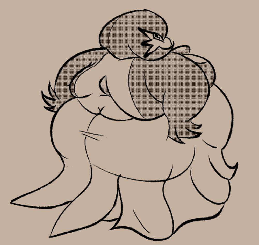 An obese Gardevoir show her butt off.