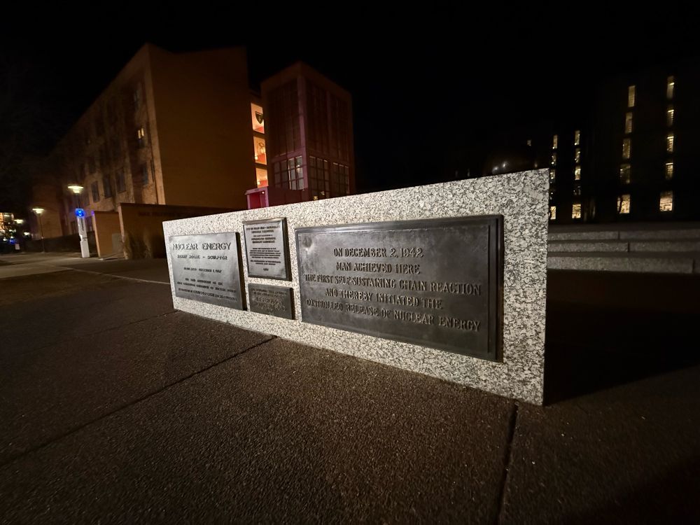 Pile-1 nuclear reactor landmark memorial site at the University of Chicago