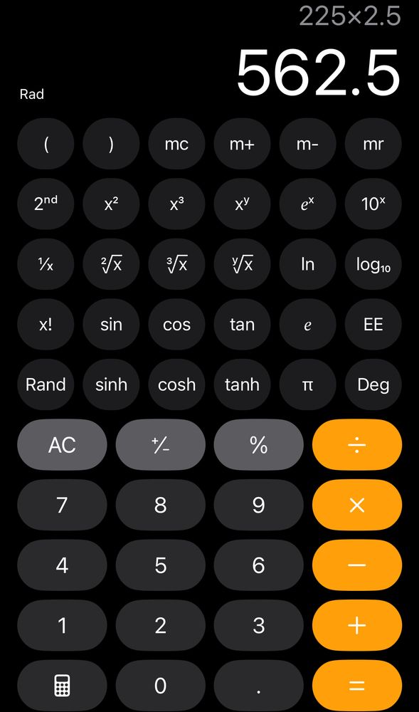 The Calculation for the budget * 2.5 its budget