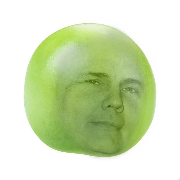 A single isolated green pea with Billy Corgan's face. There's no visual pun here, it has no deeper meaning, I don't know what's going on or what strange demons possess me in my sleep. Also I have nothing nice to say about Billy Corgan, he was once very rude to me personally, I've heard about how he treats basically every woman he encounters, and I've read his violently transphobic livejournal which he still hasn't deleted. Sorry if this is how you found out.
