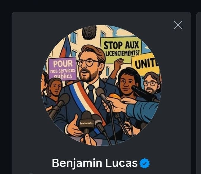 La photo de profil de Benjamin Lucas, vraisemblablement générée par ia 