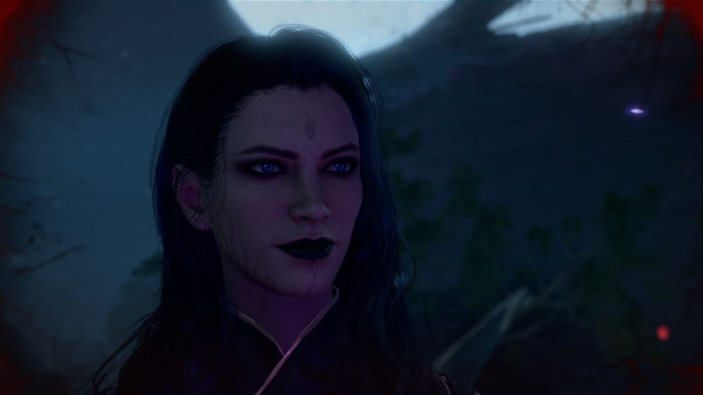 Hecate smiling sinisterly