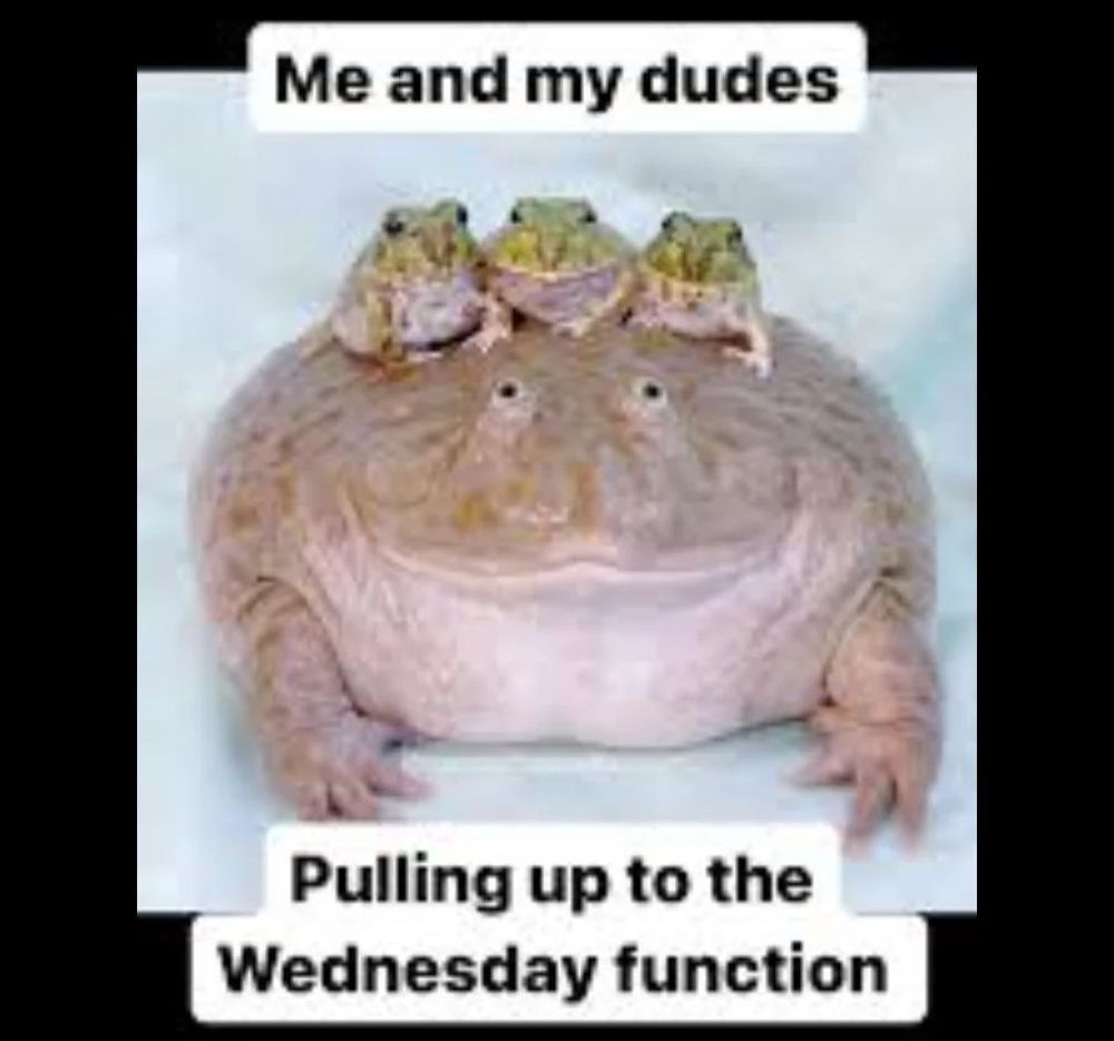 Me and my dudes
Pulling up to the Wednesday function