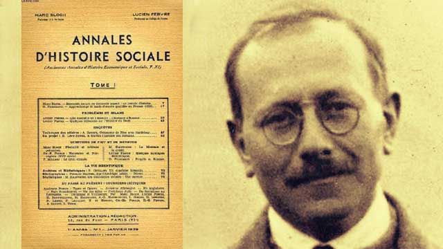 portada de la revista Annales, y foto de marc bloch