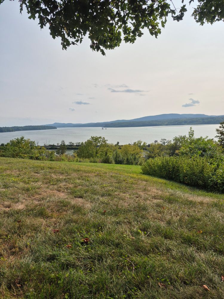 Today, 9/5. Looking south down the Hudson from near Rhinebeck, NY.