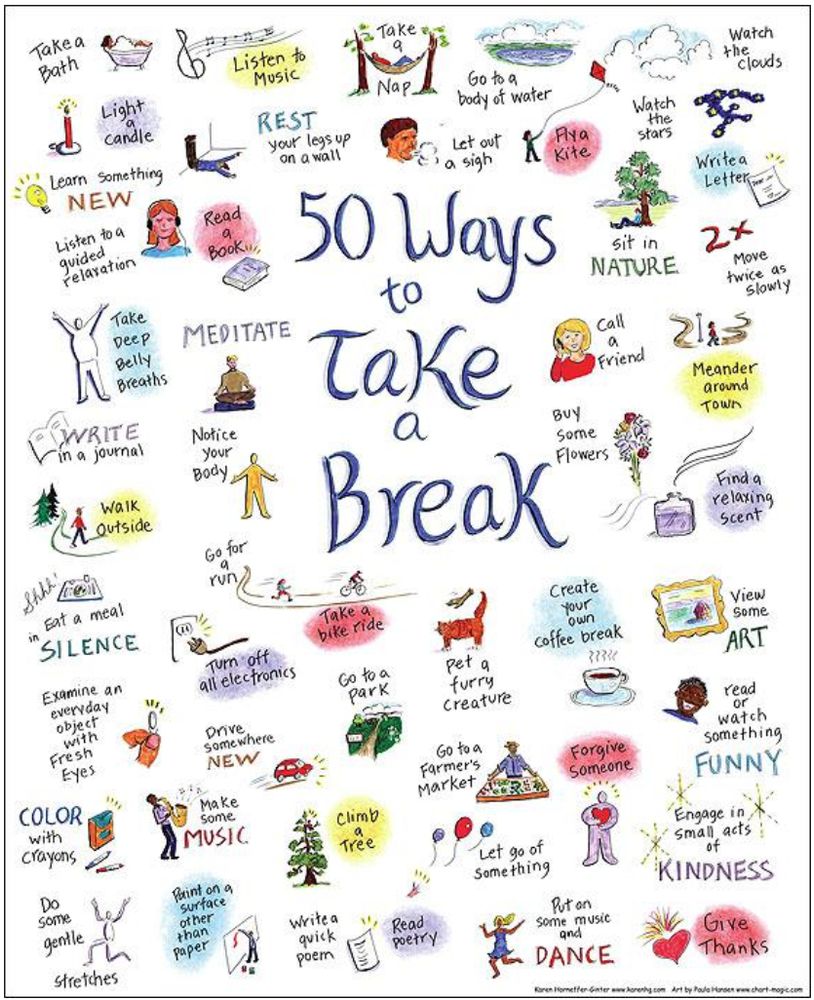 50 ways to take a break