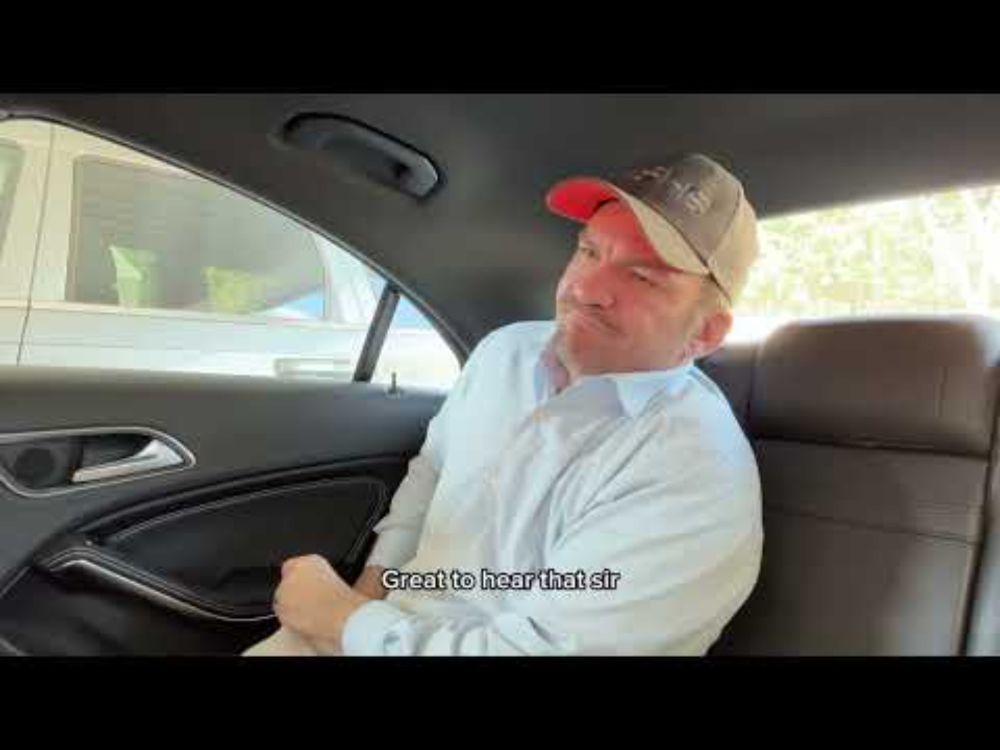 Paranoid boomer gets an Uber ride