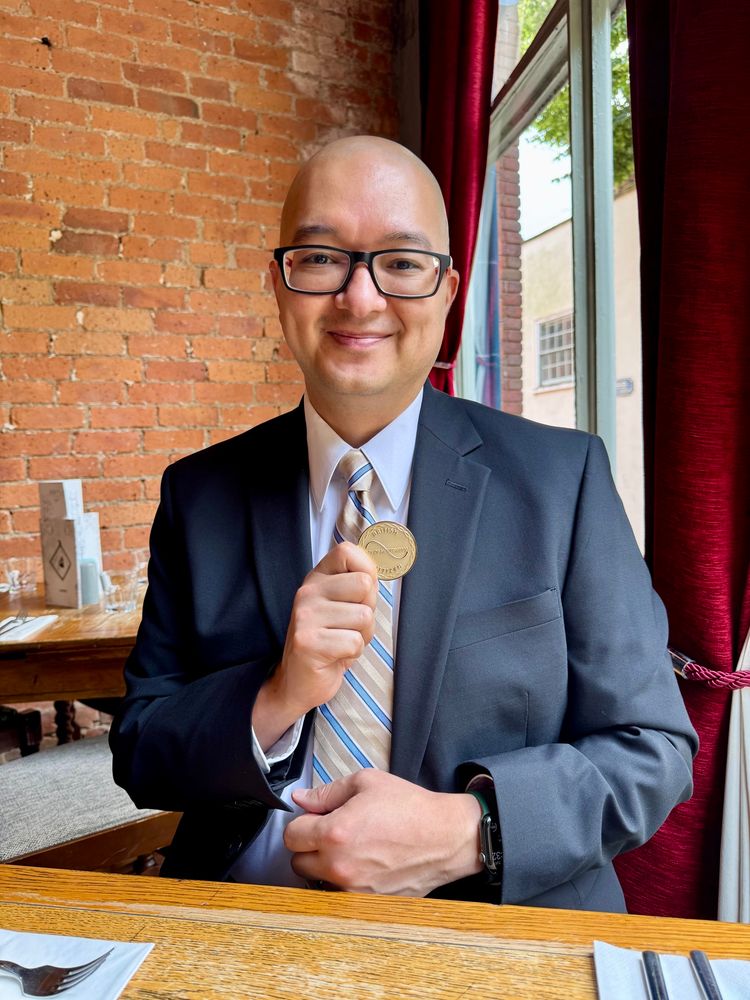 Me with my shiny British Citizen coin. 