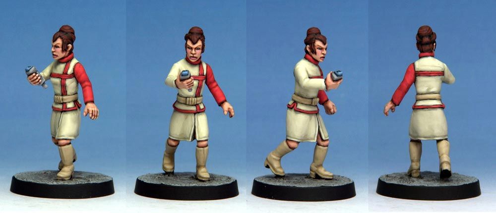 261.	Moonbase Science Officer, Albion Rocket Consortium, Moonbase Crew from 7TV Crooked Dice. Sculpted by Ian Mountain. 