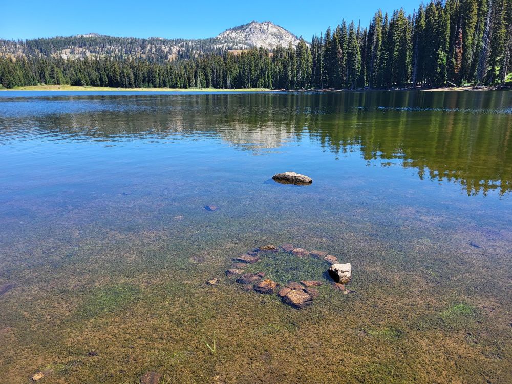 A fire pit from a time the lake was at a lower level.