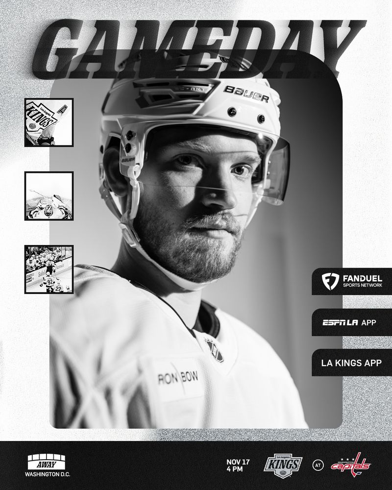 Gameday in DC! 🦅

🆚 Washington Capitals
⏰ 3:30 PM PT tune in
📺 FanDuel Sports Network West

🎧 LA Kings App | ESPN LA App
📲 http://lakings.com/tune-in

#GoKingsGo