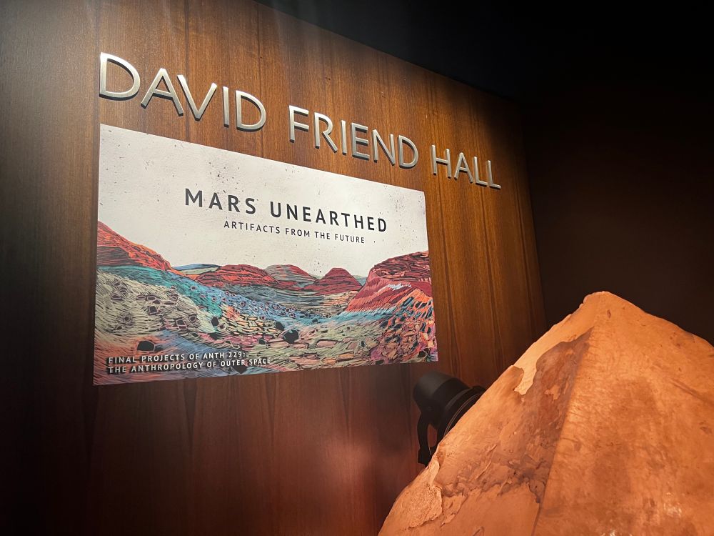 Sign for ‘Mars unearthed’ exhibit