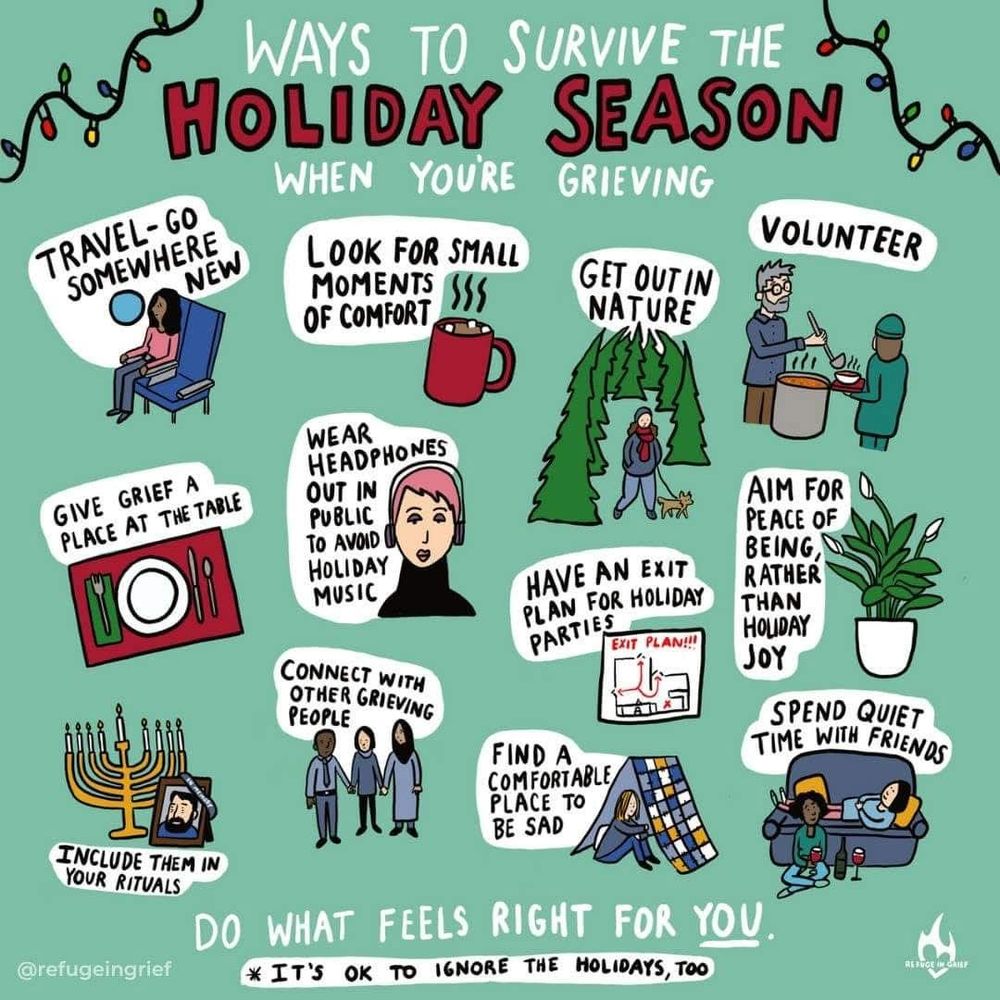 A series of suggestions to help holiday grief 