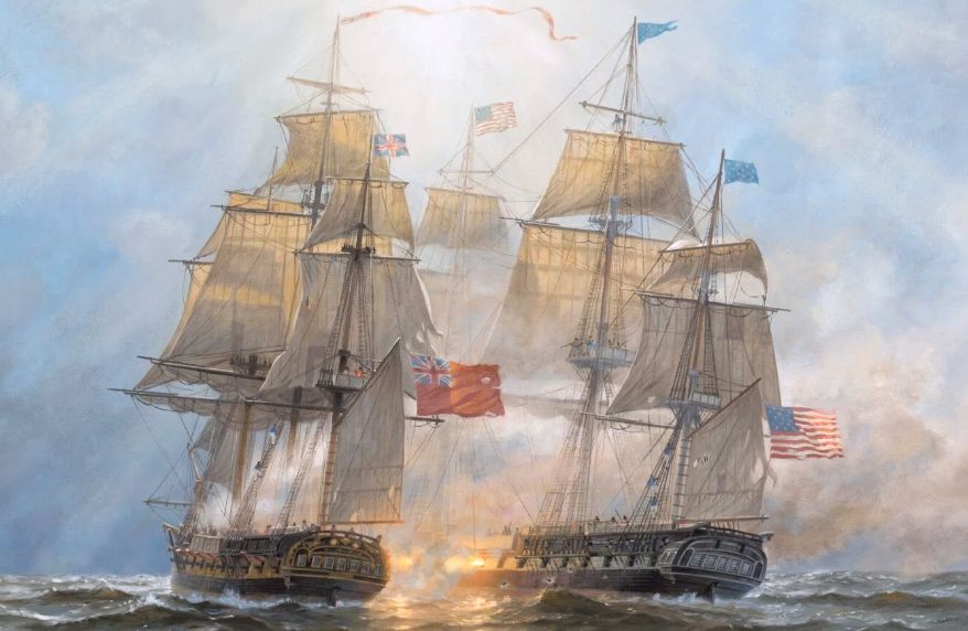 USS Constitution, commanded by Captain Isaac Hull, decisively defeated the British frigate HMS Guerrier