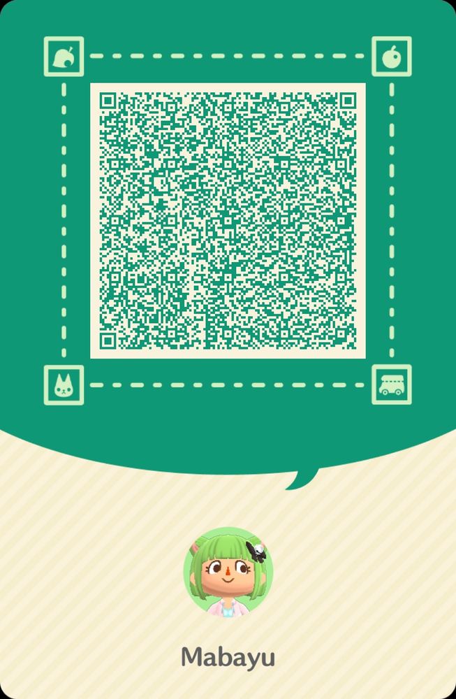 Animal Crossing Pocket Camp QR code for July's Camper Card.