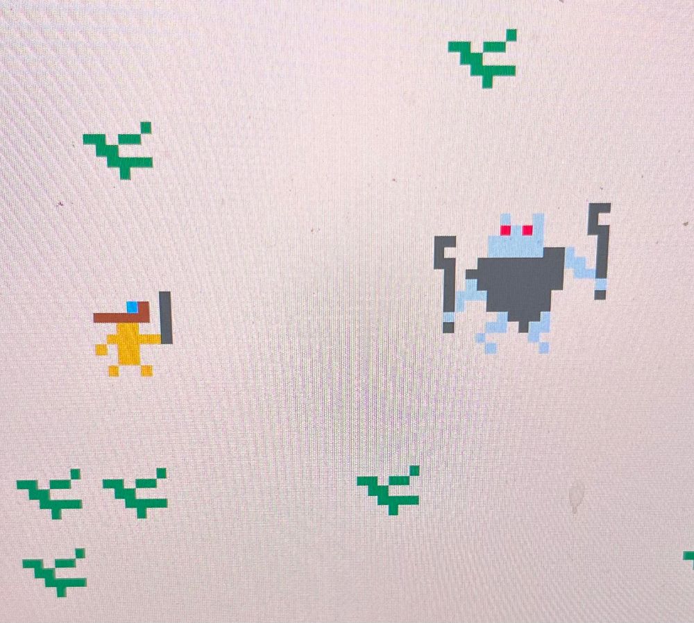 pixel versions of puss in boots and lobo death in a desert