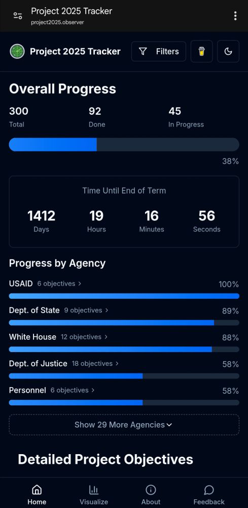 Project 2025 tracker UPDATE