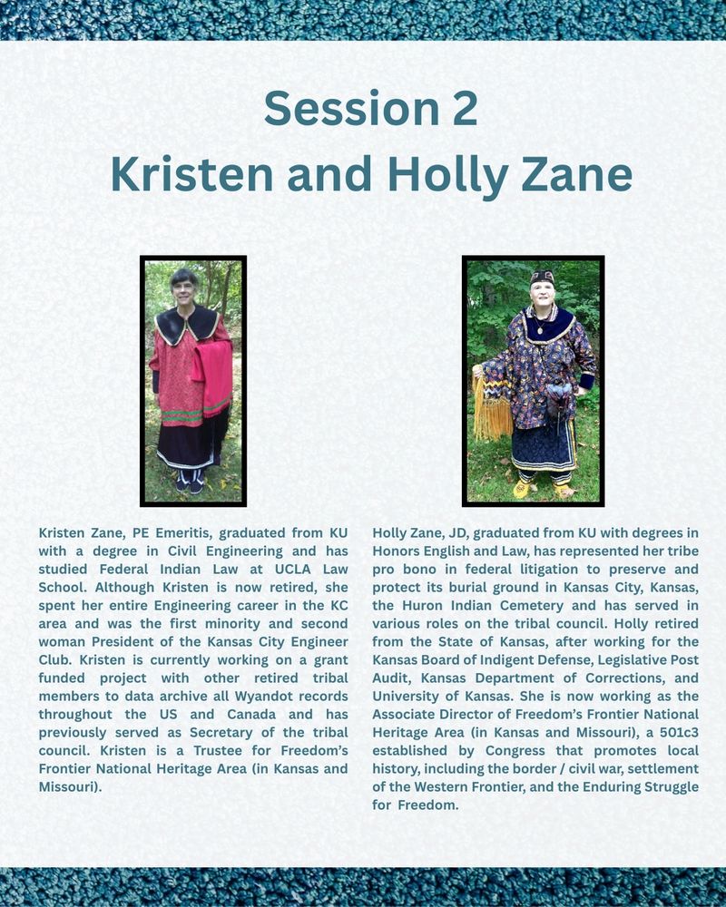 Holly and Kristen Zane are members of Wyandot Nation of Kansas.  They are leaders with Freedoms Frontier and will be speaking about abolition in Quindaro