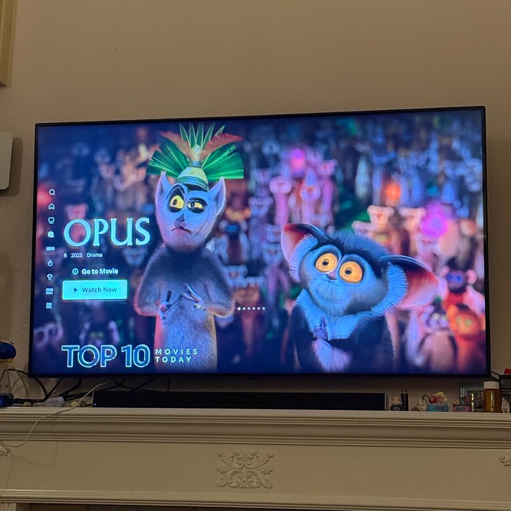 hbo max’s home screen displays footage of MADAGASCAR under the title OPUS