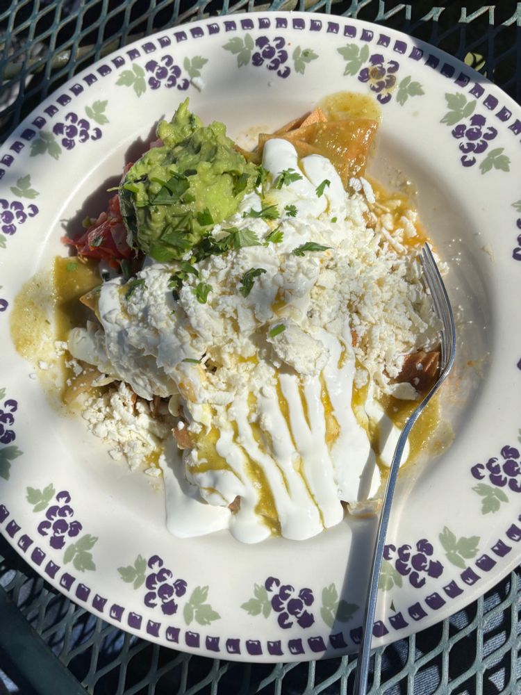 Plate of chilaquiles 