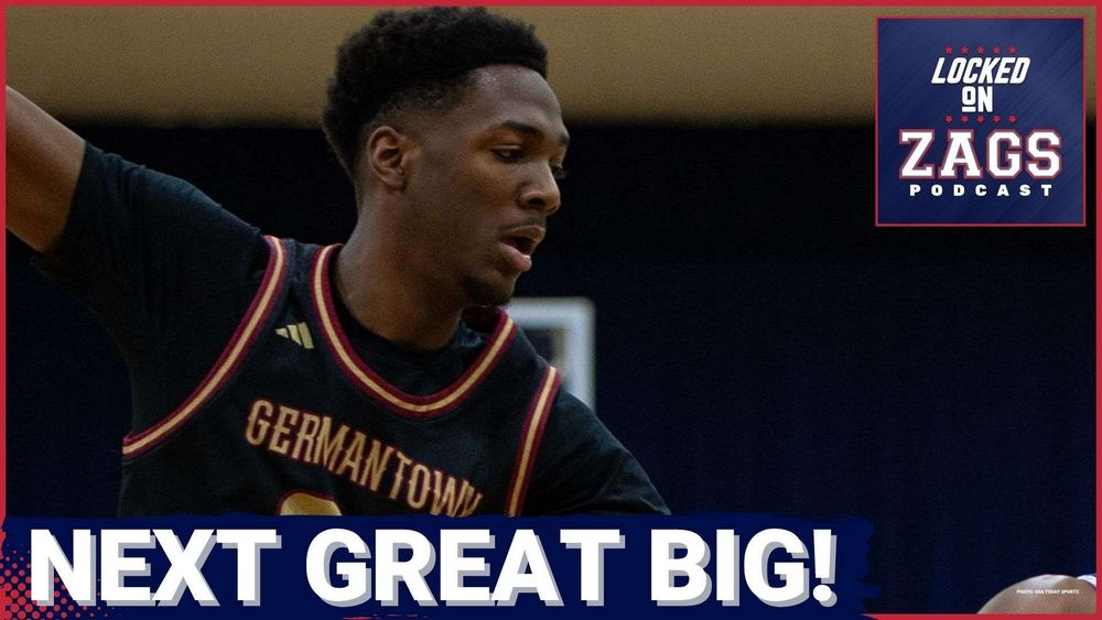 Locked On Zags YouTube thumbnail with photo of Sam Funches and headline 'NEXT GREAT BIG!'