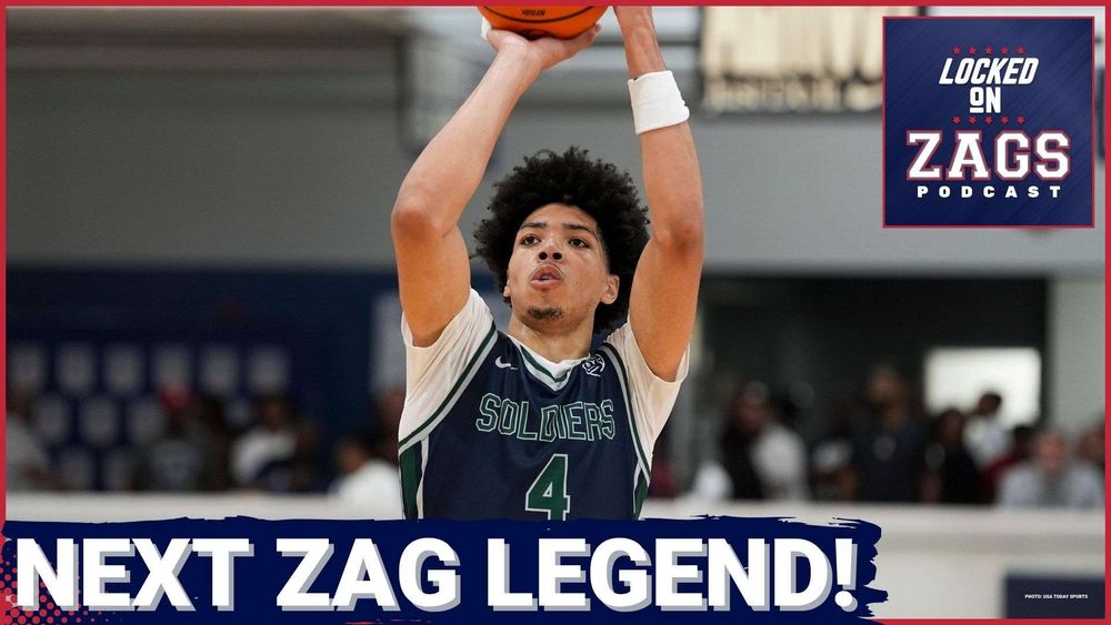 Locked On Zags YouTube thumbnail with photo of Tyran Stokes and headline 'NEXT ZAG LEGEND!'