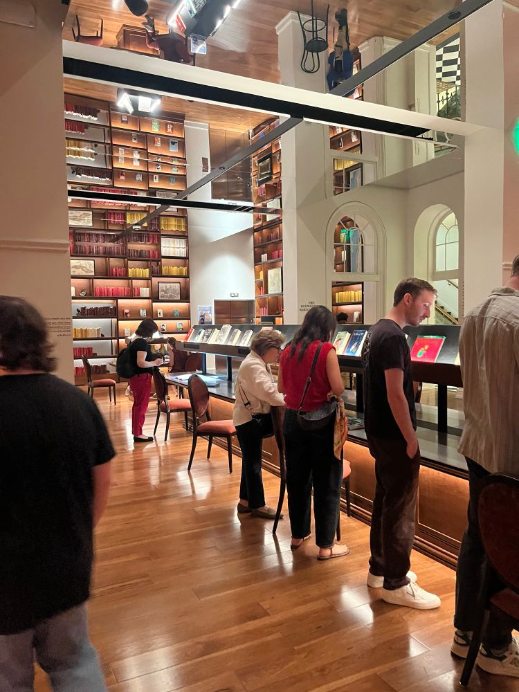 Photo of the interactive banned book exhibit in Planet Word