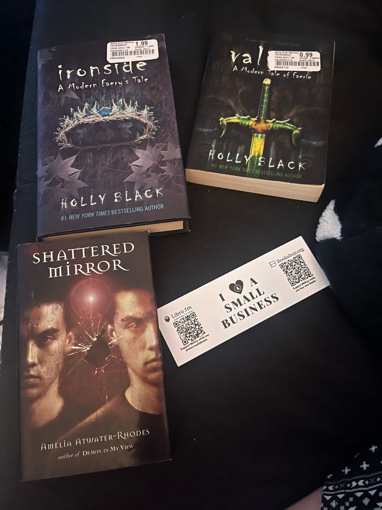Photo of Ironside and Valiant by Holly Black and Shattered Mirror by Amelia Atwater Rhodes