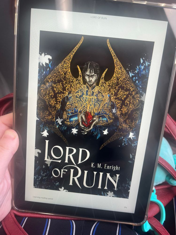 Picture is of a digital ARC of Lord of Ruin by K M Enright