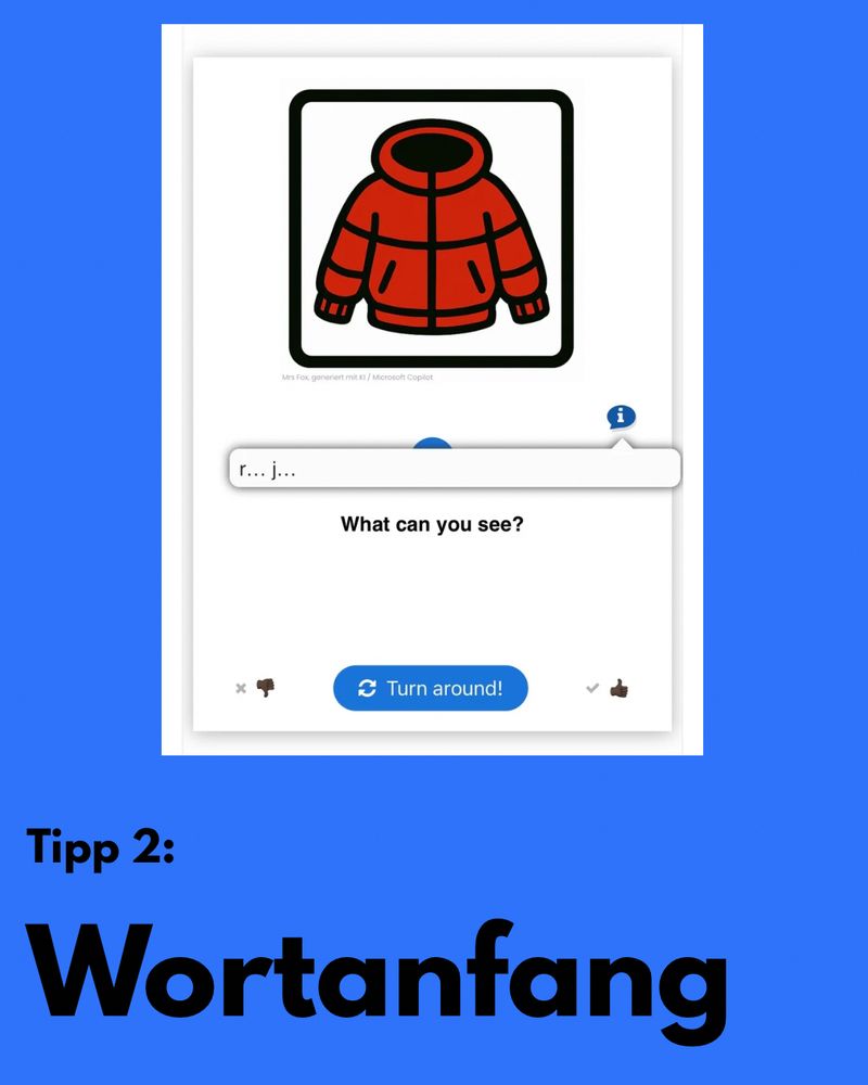 Beispiel H5P Dialogkarte mit H5P und Tipp 