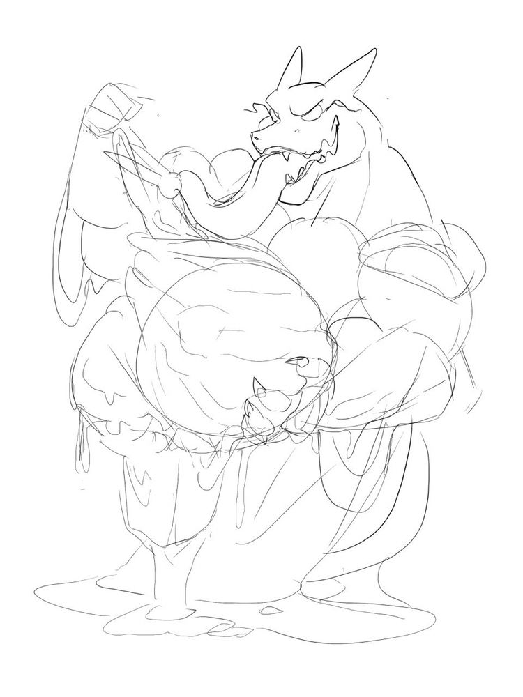 Bunny getting gooped, made bigger and sloppier. 