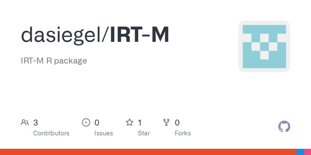 GitHub - dasiegel/IRT-M: IRT-M R package