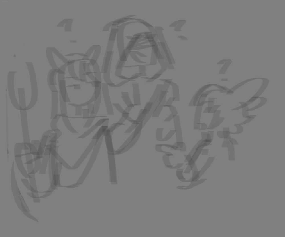 loose sketch of young Lyna asking the Exarch who clone DT is to him